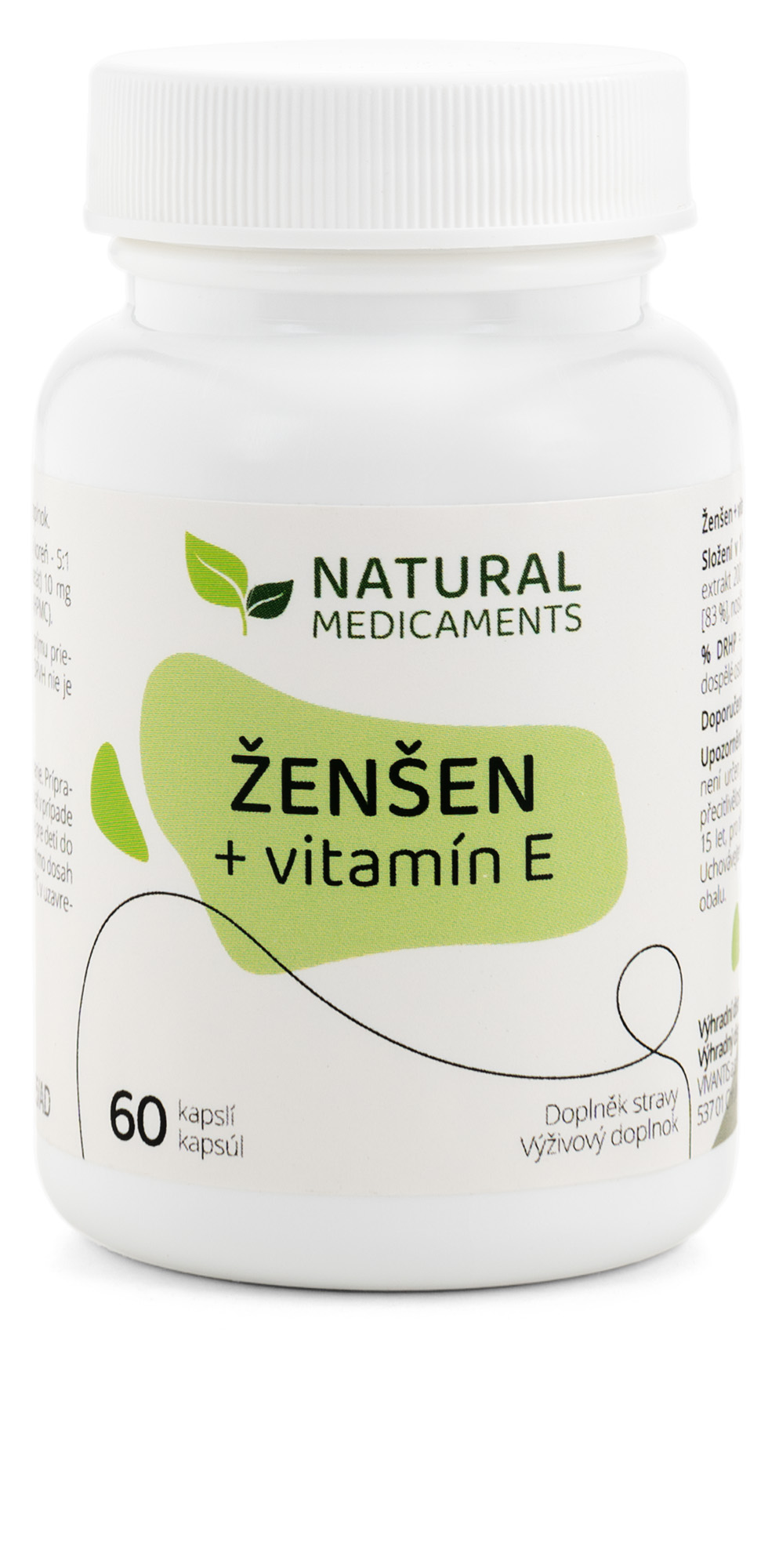 Levně Natural Medicaments Ženšen + vitamín E 60 kapslí
