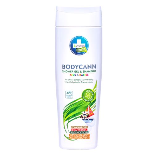 Annabis Bodycann Kids & Babies šampon a sprchový gel 2v1 250 ml + 2 měsíce na vrácení zboží