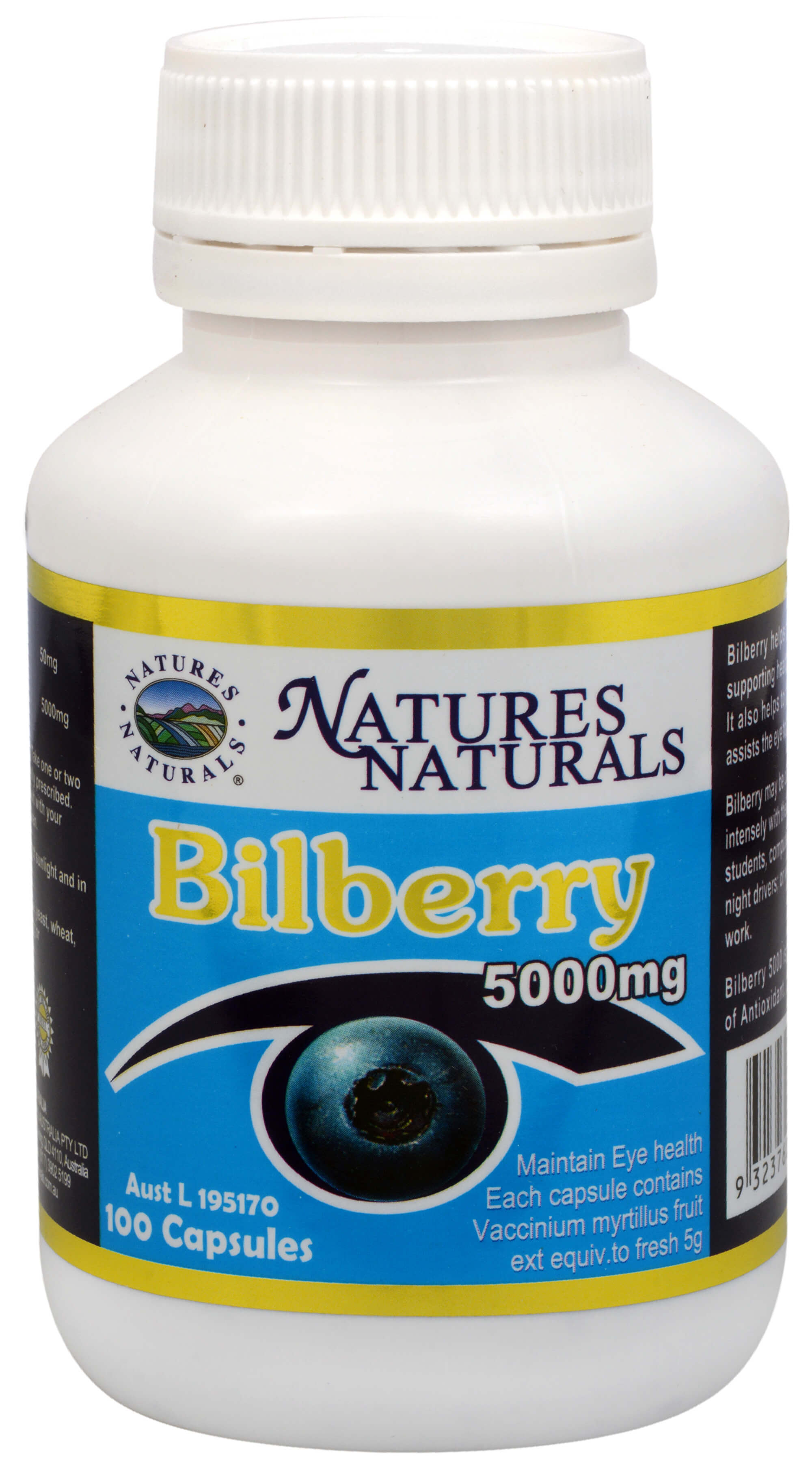 Australian Remedy Bilberry 5000 mg 100 kapslí