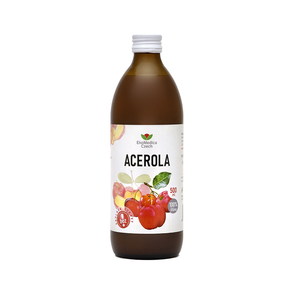 Zobrazit detail výrobku EkoMedica Czech Acerola - 100% šťáva z aceroly 500 ml + 2 měsíce na vrácení zboží