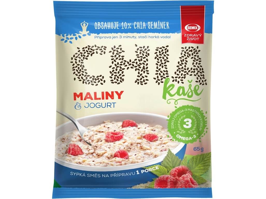 Zobrazit detail výrobku Semix Chia kaše maliny a jogurt 65g + 2 měsíce na vrácení zboží