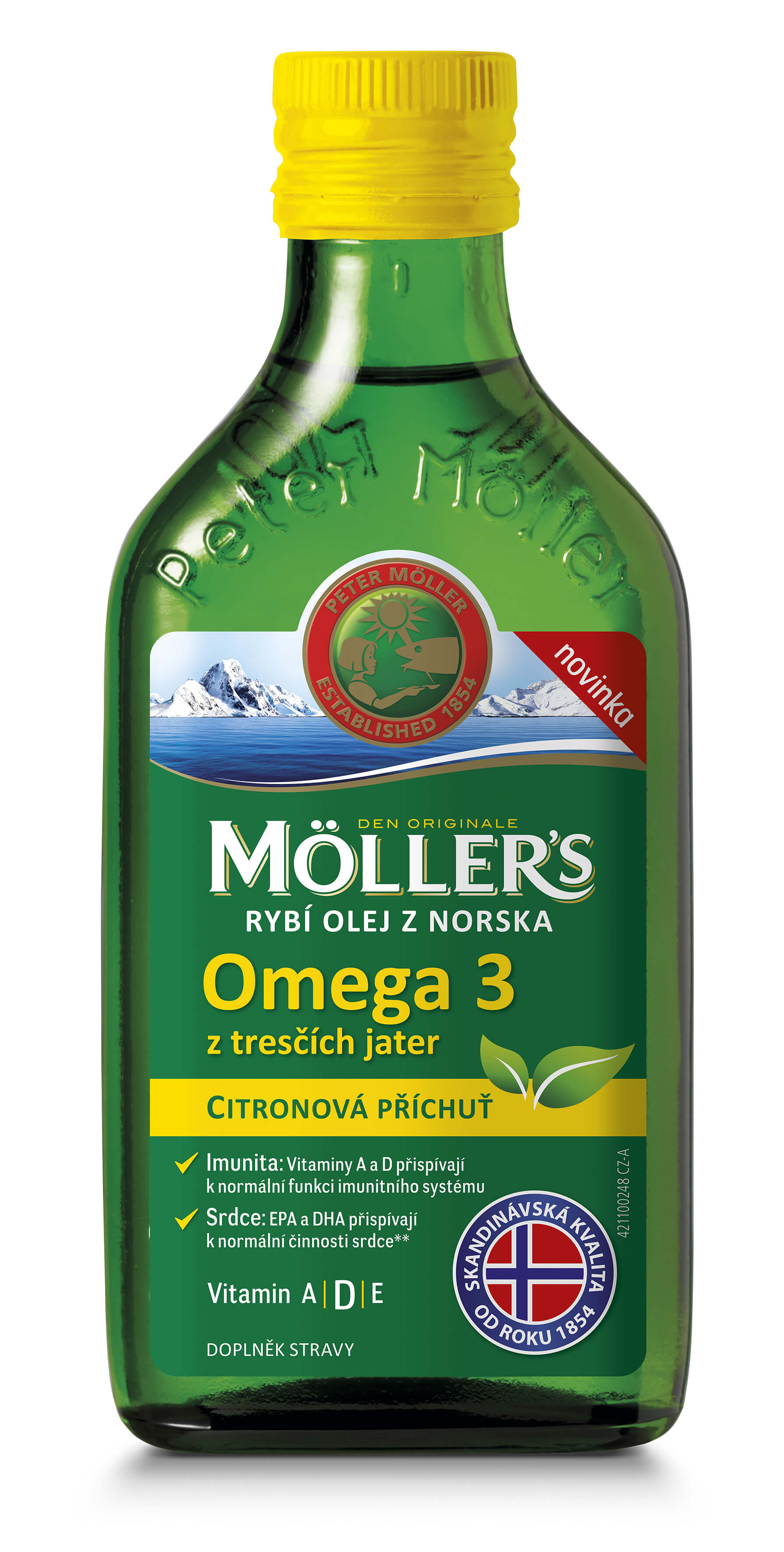 Möller´s Möller´s rybí olej Omega 3 z tresčích jater s citronovou příchutí 250 ml