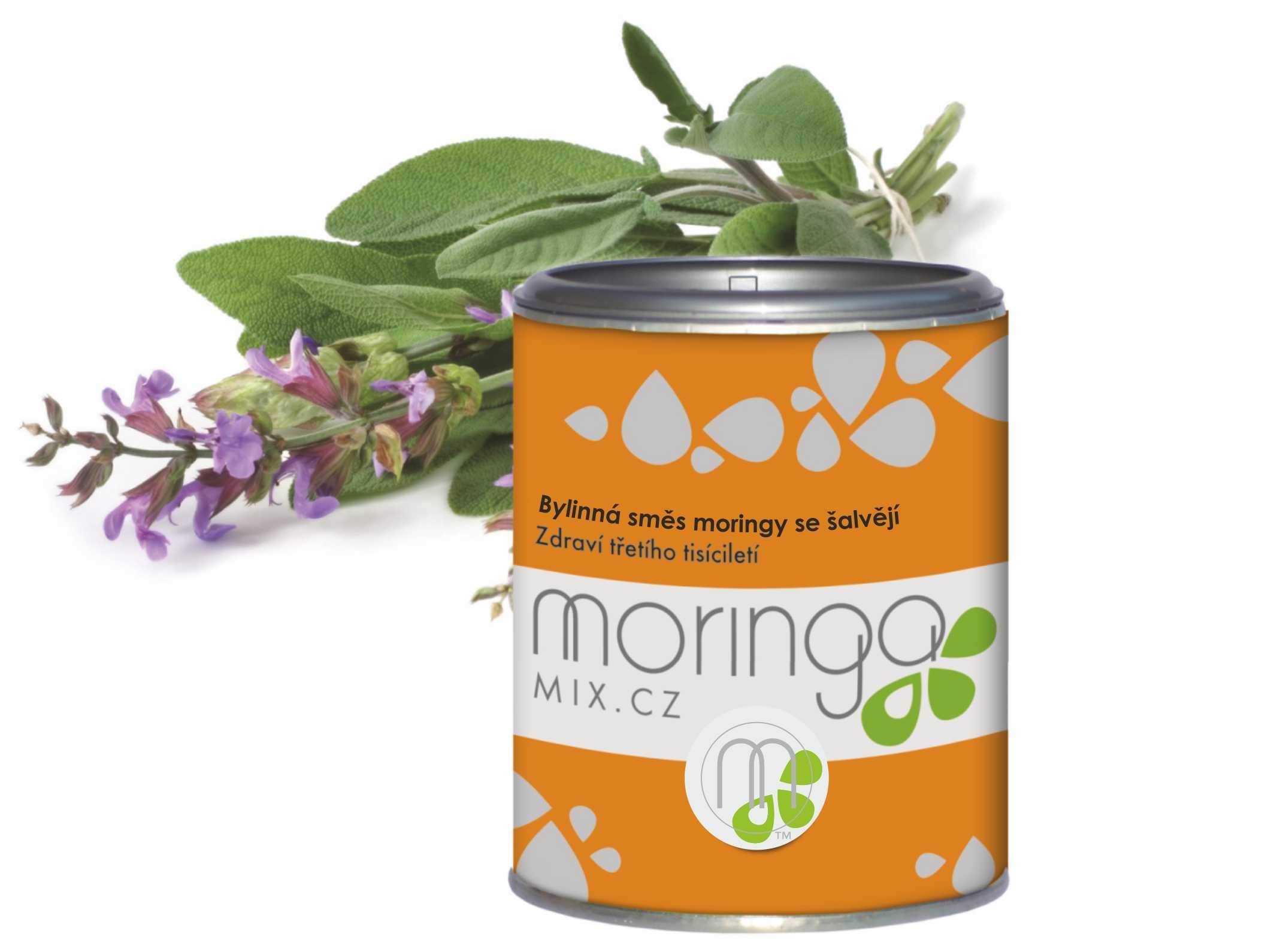 Zobrazit detail výrobku Moringa MIX Bylinná směs moringy se šalvějí 100 g + 2 měsíce na vrácení zboží