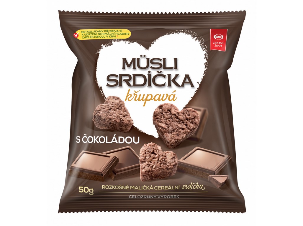 Semix Musli srdíčka křupavá s čokoládou 50 g