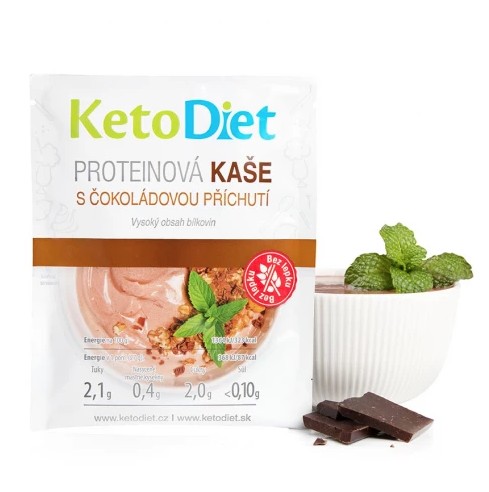 Zobrazit detail výrobku KetoDiet Proteinová kaše s čokoládovou příchutí 7 x 27 g + 2 měsíce na vrácení zboží