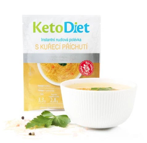 Zobrazit detail výrobku KetoDiet Proteinová polévka kuřecí s nudlemi 7 x 33 g + 2 měsíce na vrácení zboží