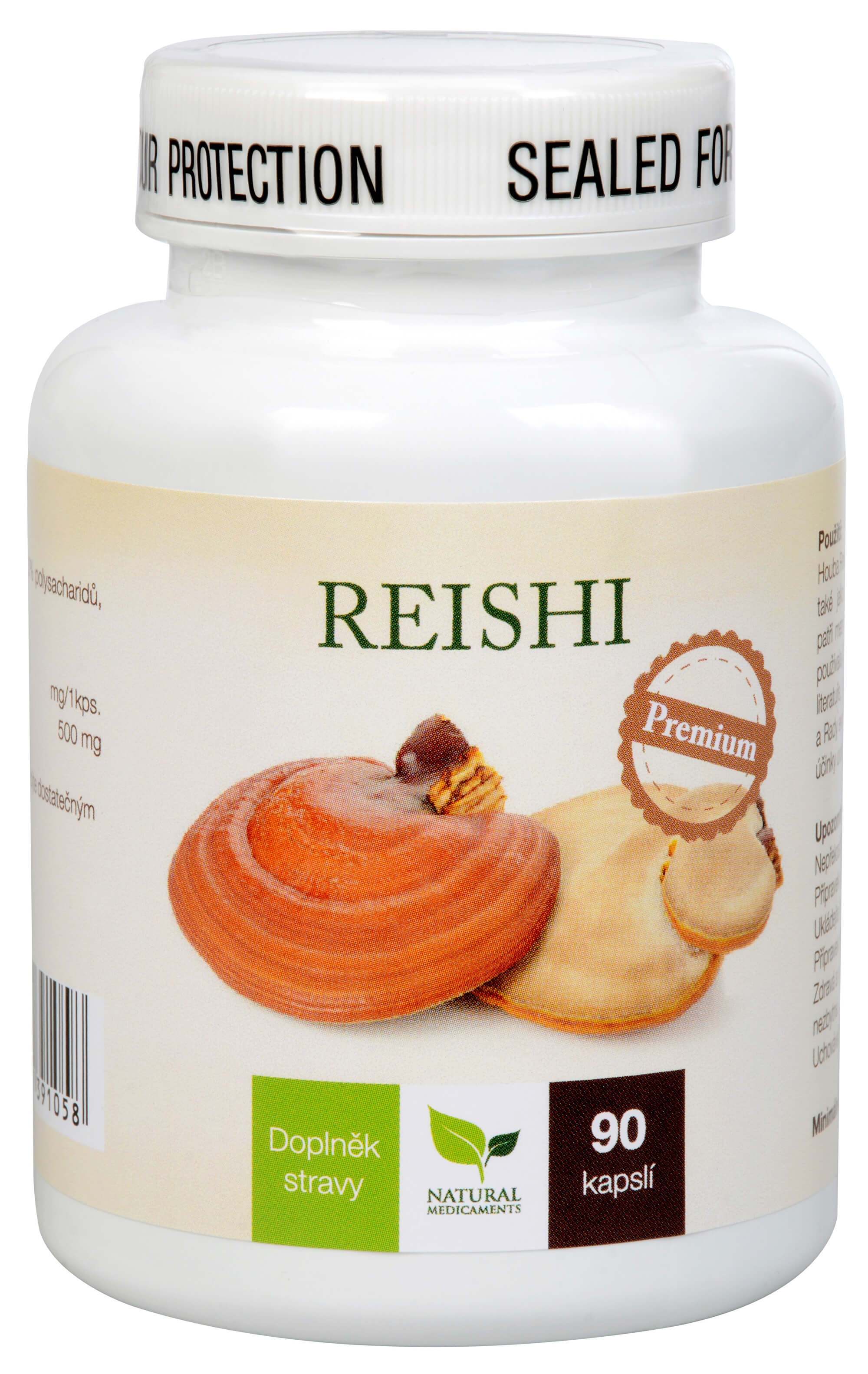 Zobrazit detail výrobku Natural Medicaments Reishi Premium 90 kapslí + 2 měsíce na vrácení zboží