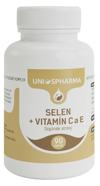 Unios Pharma Selen + vitamín C a E 90 tbl.