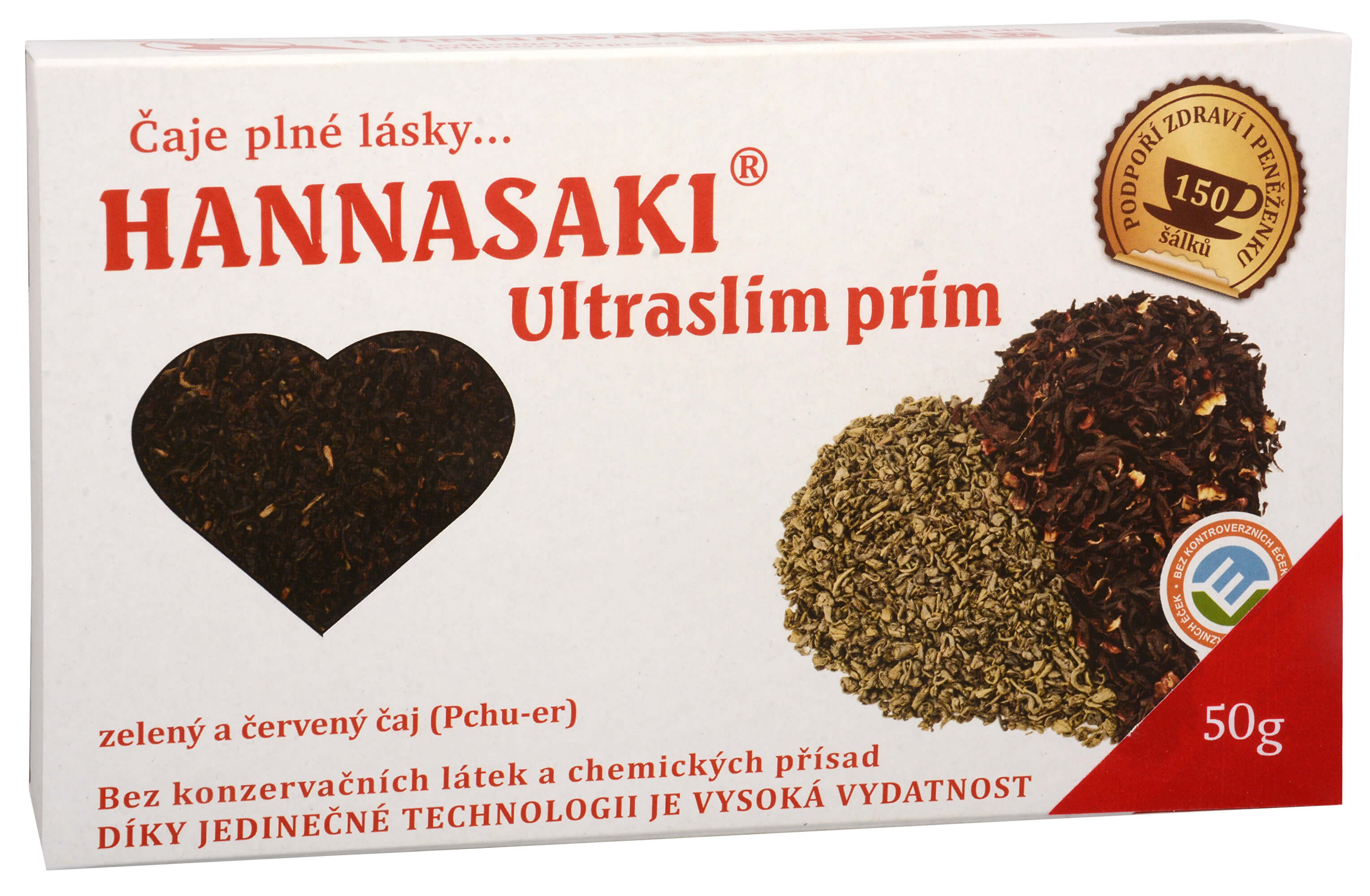 Zobrazit detail výrobku Hannasaki Hannasaki Ultraslim Prim - směs zeleného a červeného čaje 50 g