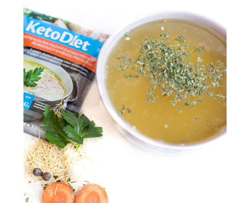 Zobrazit detail výrobku KetoDiet Proteinová polévka hovězí s nudlemi 7 x 33 g + 2 měsíce na vrácení zboží
