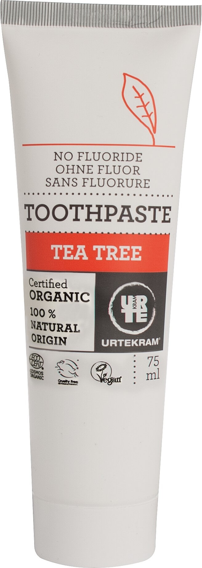 Zobrazit detail výrobku Urtekram Zubní pasta tea tree oil 75 ml BIO + 2 měsíce na vrácení zboží