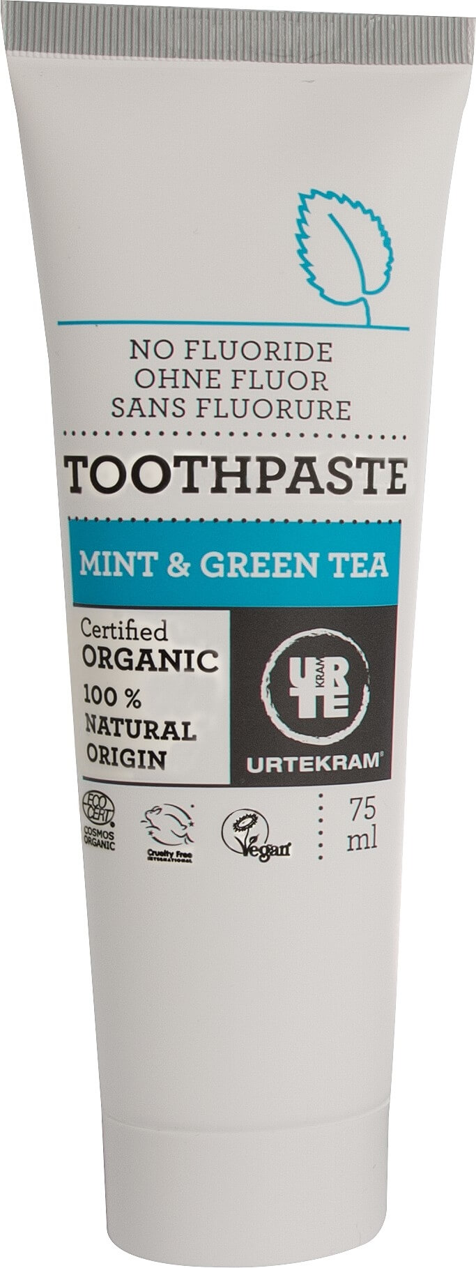 Zobrazit detail výrobku Urtekram Zubní pasta zelený čaj a máta 75 ml BIO + 2 měsíce na vrácení zboží