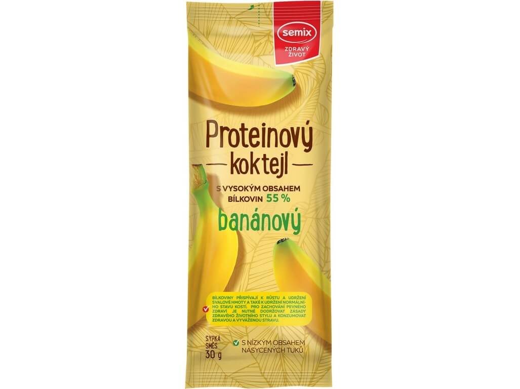 Zobrazit detail výrobku Semix Proteinový koktejl banánový 30g + 2 měsíce na vrácení zboží