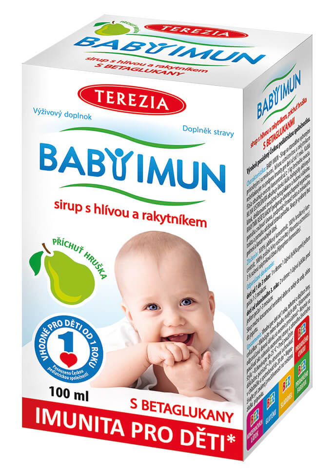 Zobrazit detail výrobku Terezia Company Baby Imun sirup s hlívou a rakytníkem - hruška 100 ml