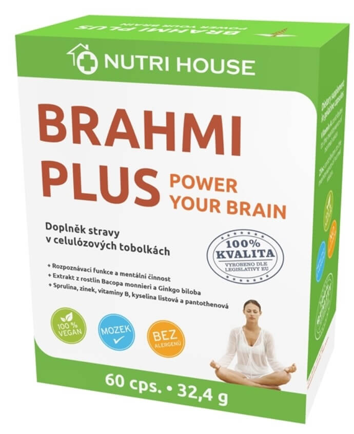 Zobrazit detail výrobku Nutrihouse Brahmi Plus 60 kapslí + 2 měsíce na vrácení zboží