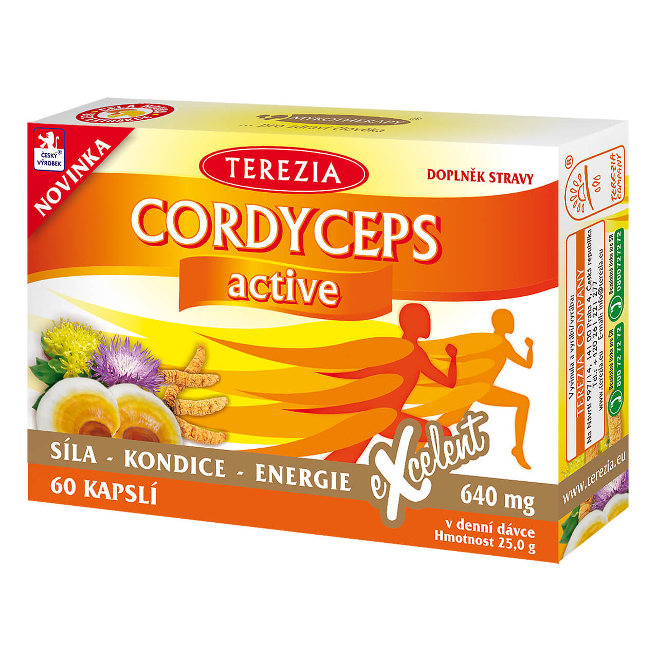 Zobrazit detail výrobku Terezia Company Cordyceps Active 60 kapslí + 2 měsíce na vrácení zboží