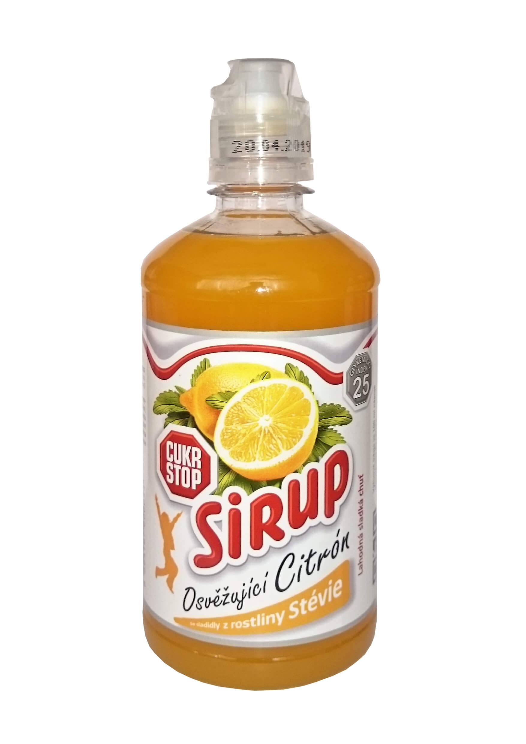 CukrStop Sirup se sladidly z rostliny stévie - osvěžující citrón 650 g