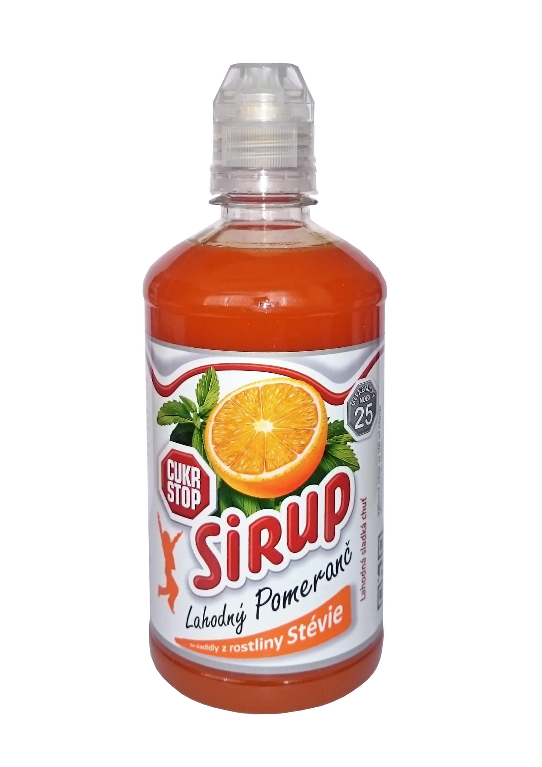 Zobrazit detail výrobku CukrStop Sirup se sladidly z rostliny stévie - lahodný pomeranč 650 g + 2 měsíce na vrácení zboží