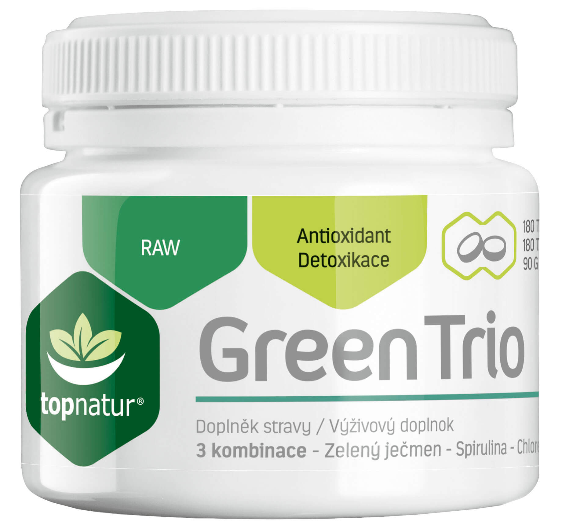 Zobrazit detail výrobku Topnatur Green Trio 180 tbl. + 2 měsíce na vrácení zboží