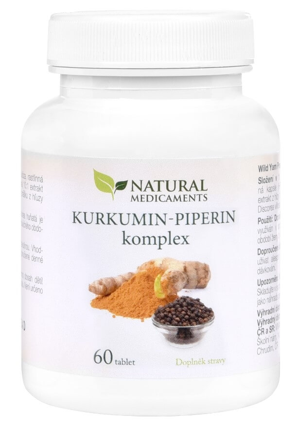 Zobrazit detail výrobku Natural Medicaments Kurkumin-piperin komplex 60 tablet + 2 měsíce na vrácení zboží