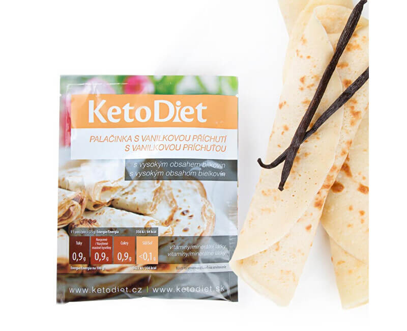 Zobrazit detail výrobku KetoDiet Proteinová palačinka s vanilkovou příchutí 7 x 27 g + 2 měsíce na vrácení zboží