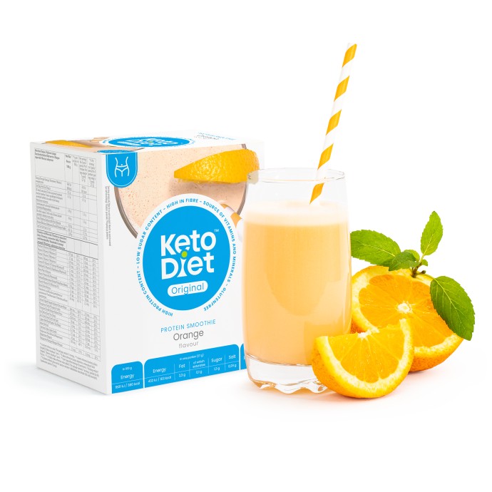 Zobrazit detail výrobku KetoDiet Proteinové smoothie s pomerančovou příchutí 7 x 27 g