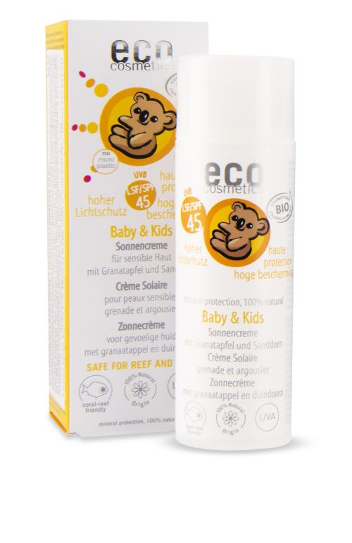 Zobrazit detail výrobku Eco Cosmetics Baby Dětský opalovací krém SPF 45 BIO 50 ml + 2 měsíce na vrácení zboží