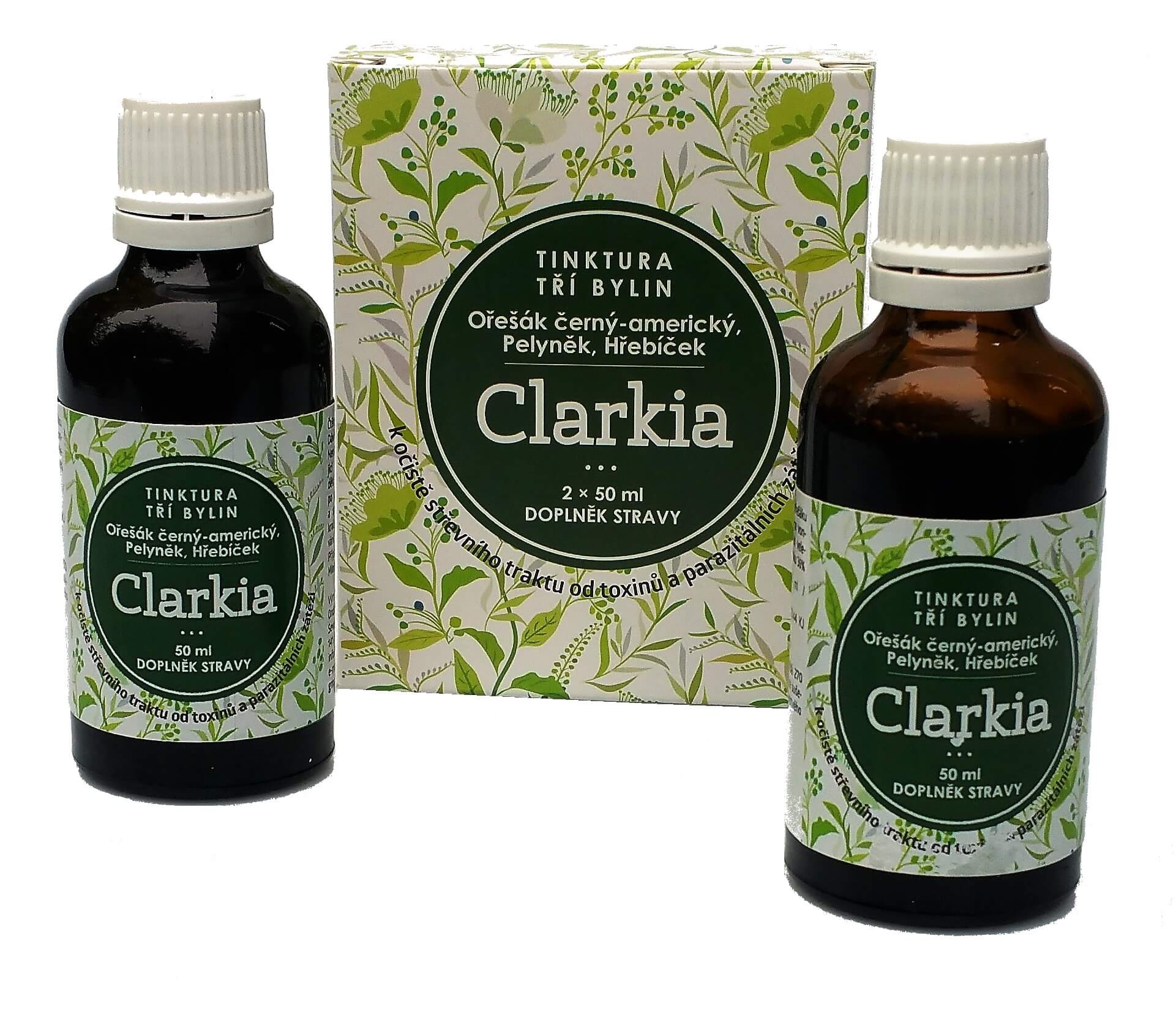 Dr. CLARK Clarkia - tinktura tří bylin 2 x 50 ml