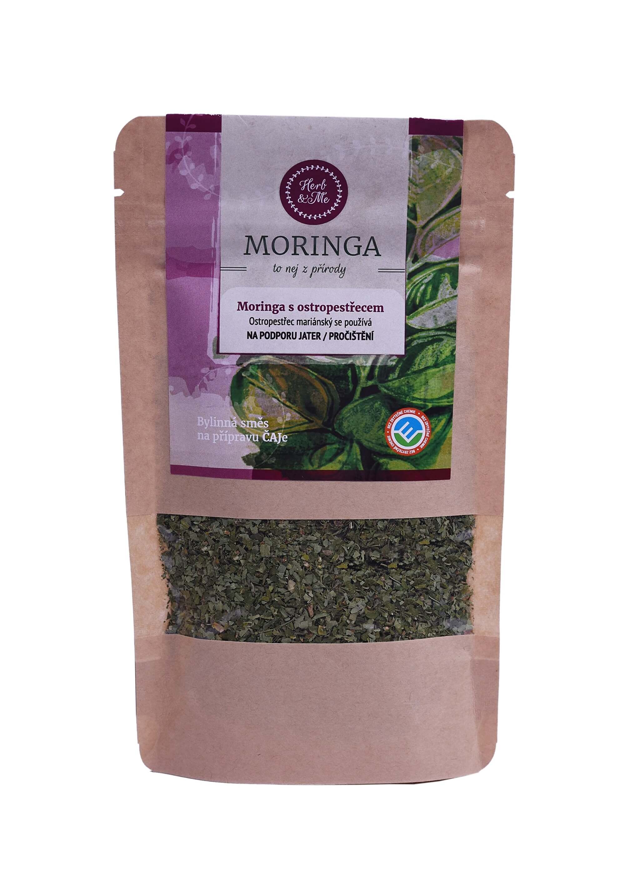 Zobrazit detail výrobku Herb & Me Moringa olejodárná s ostropestřcem 30 g + 2 měsíce na vrácení zboží