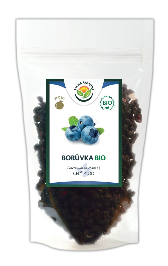 Zobrazit detail výrobku Salvia Paradise Borůvka plod BIO 100 g + 2 měsíce na vrácení zboží