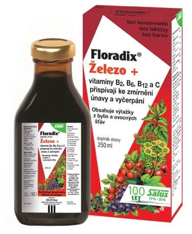 Zobrazit detail výrobku Salus Floradix železo + vitamíny B2, B6, B12 a C 250 ml