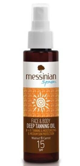 Zobrazit detail výrobku Messinian Spa Opalovací olej na obličej a tělo SPF 15 100 ml