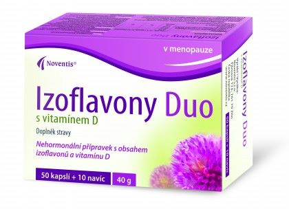 Zobrazit detail výrobku Noventis Izoflavony Duo s vitamínem D 50 kapslí + 10 navíc + 2 měsíce na vrácení zboží