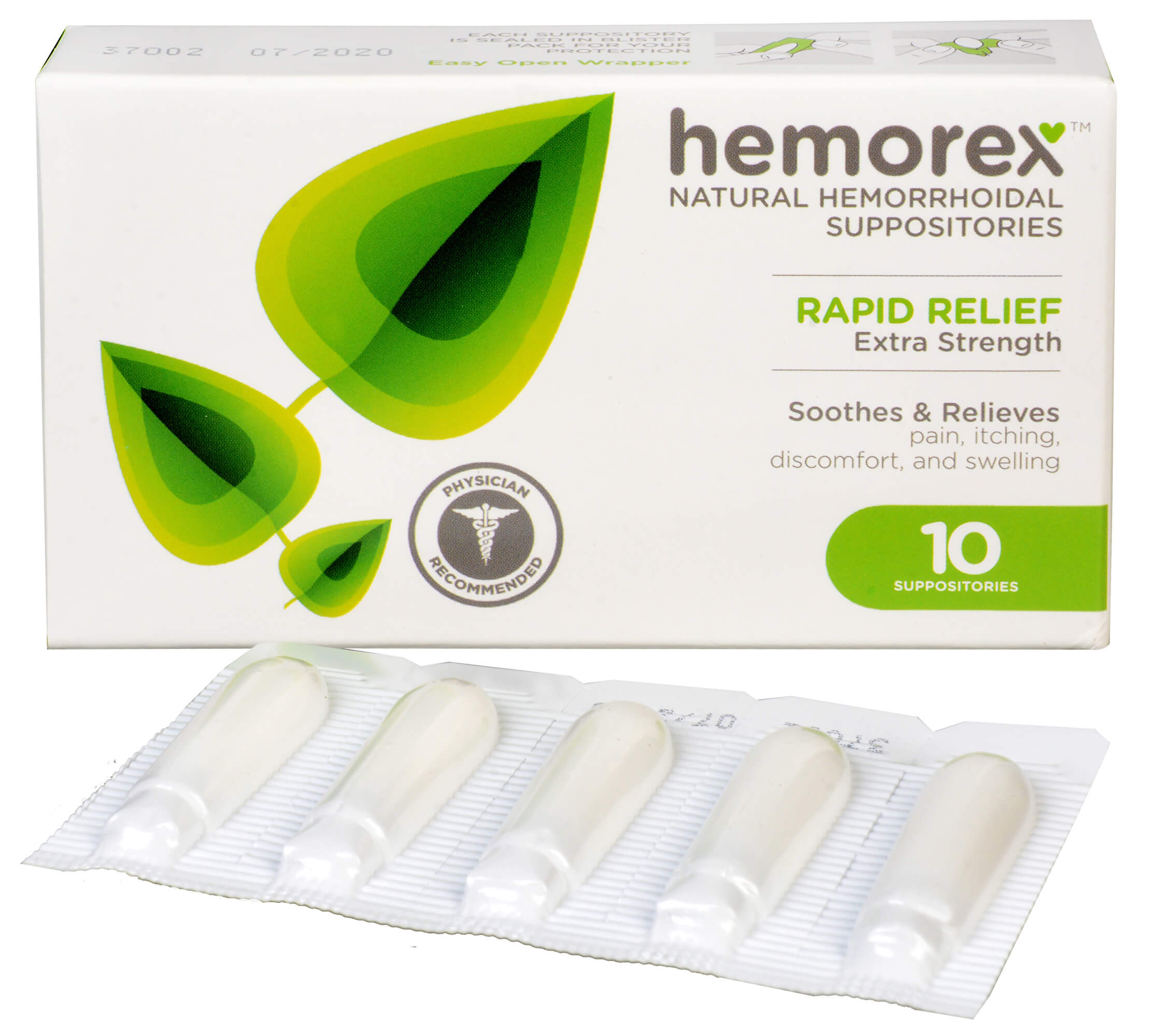 Zobrazit detail výrobku Hemorex Přírodní čípky na hemoroidy 10 ks