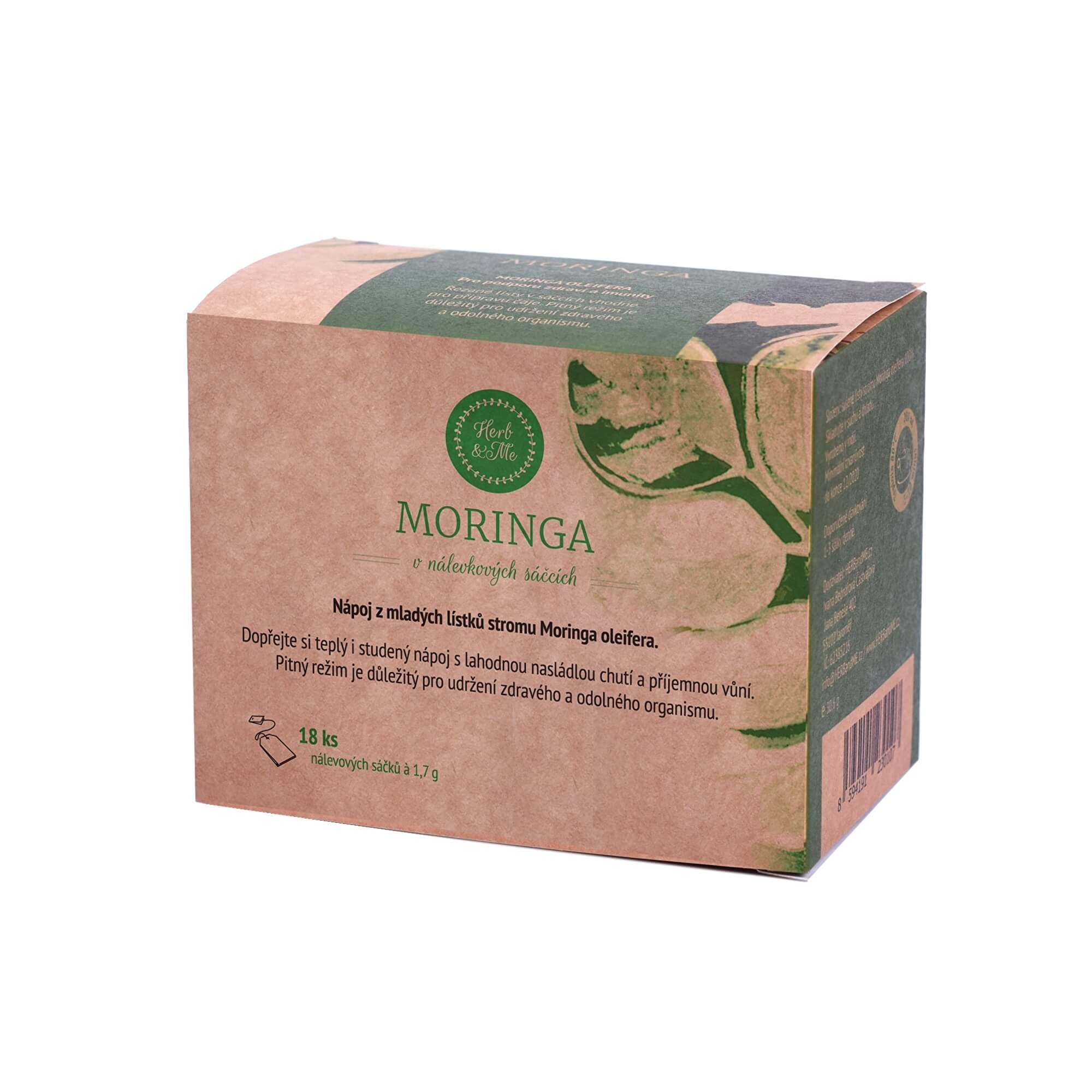 Zobrazit detail výrobku Herb & Me MORINGA porcovaný čaj 18 sáčků + 2 měsíce na vrácení zboží