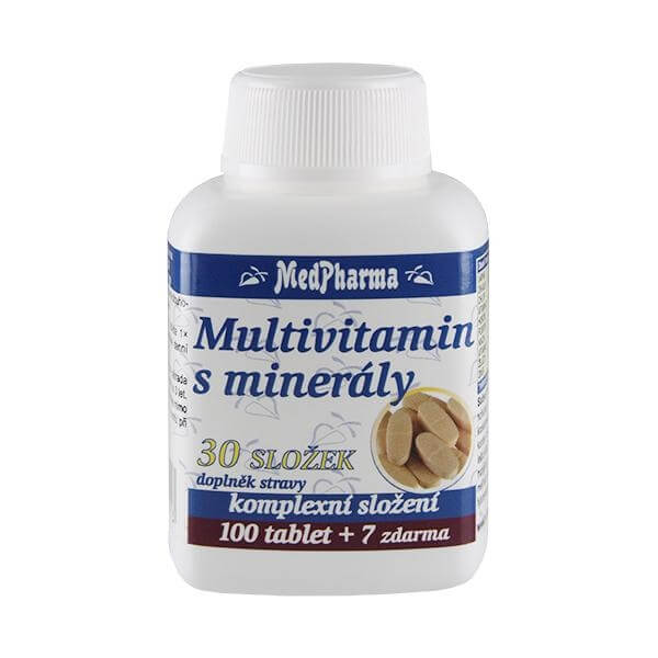 Zobrazit detail výrobku MedPharma Multivitamin s minerály 30 složek 100 tbl. + 7 tbl. ZDARMA + 2 měsíce na vrácení zboží