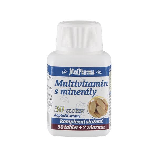 Zobrazit detail výrobku MedPharma Multivitamin s minerály 30 složek 30 tbl. + 7 tbl. ZDARMA + 2 měsíce na vrácení zboží