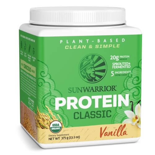 Zobrazit detail výrobku Sunwarrior Protein Classic vanilkový 375 g + 2 měsíce na vrácení zboží