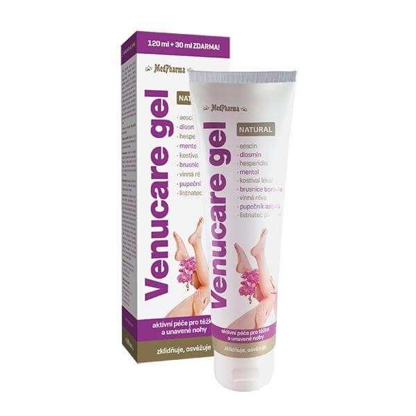 Zobrazit detail výrobku MedPharma Venucare® gel Natural pro těžké a unavené nohy 150 ml + 2 měsíce na vrácení zboží
