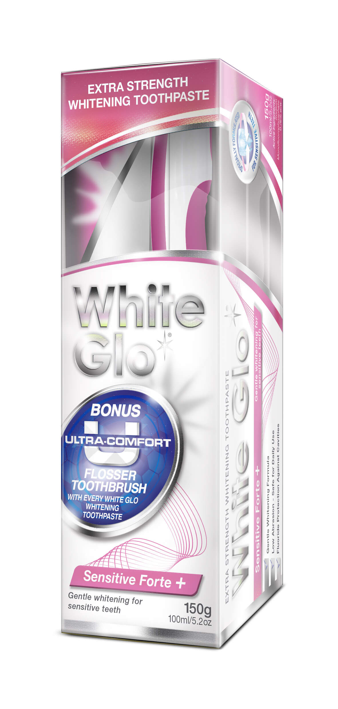 White Glo White Glo zubní pasta Sensitive Forte 150g + kartáček na zuby a mezizubní kartáčky