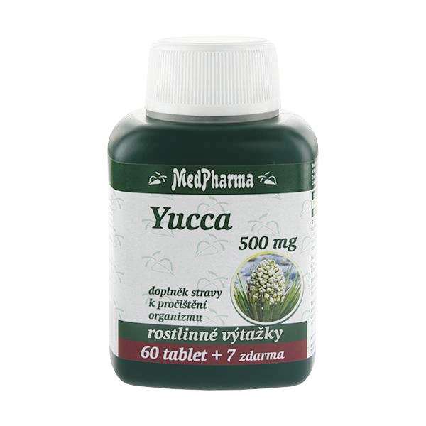 Zobrazit detail výrobku MedPharma Yucca 500 mg 60 tbl. + 7 tbl. ZDARMA + 2 měsíce na vrácení zboží