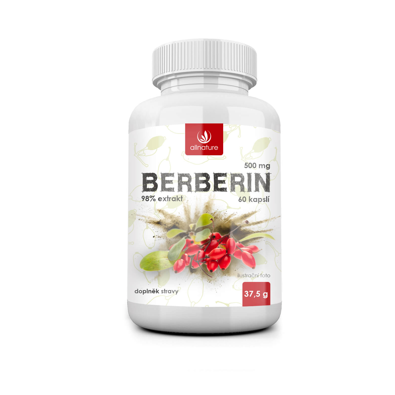 Zobrazit detail výrobku Allnature Berberin Extrakt 98 % 500 mg 60 kapslí + 2 měsíce na vrácení zboží