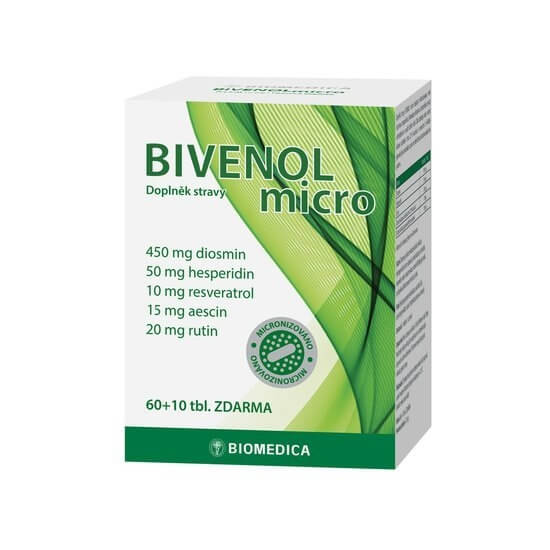 Zobrazit detail výrobku Biomedica Bivenol micro 60 + 10 tbl. + 2 měsíce na vrácení zboží