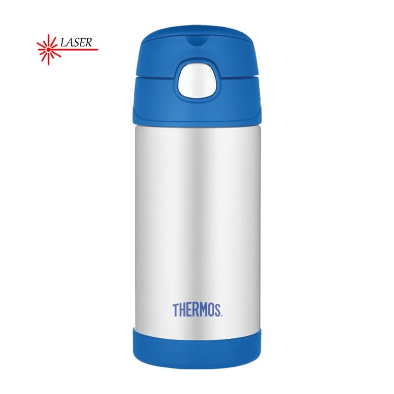 Zobrazit detail výrobku Thermos FUNtainer Dětská termoska s brčkem - stříbrná/modrá 355 ml + 2 měsíce na vrácení zboží