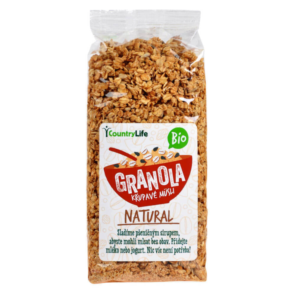 Zobrazit detail výrobku Country Life Granola - Křupavé müsli Natural BIO 350 g + 2 měsíce na vrácení zboží