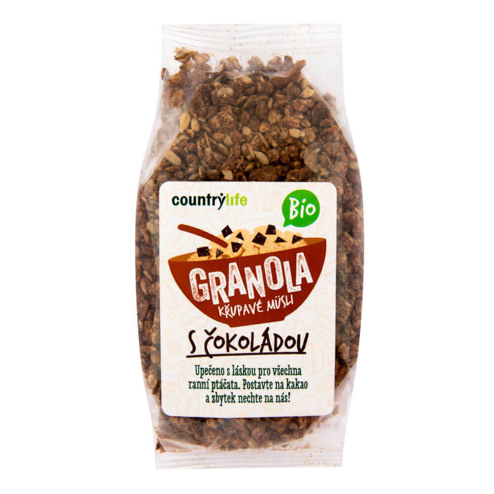 Zobrazit detail výrobku Country Life Granola - Křupavé müsli s čokoládou BIO 350 g + 2 měsíce na vrácení zboží