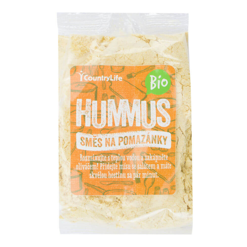 Country Life Hummus zmes na nátierky BIO 200 g + 2 mesiace na vrátenie tovaru