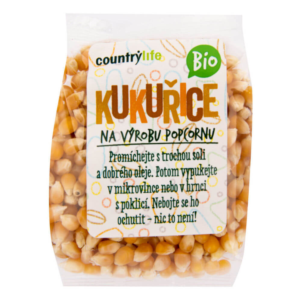 Zobrazit detail výrobku Country Life Kukuřice na popcorn BIO 200 g + 2 měsíce na vrácení zboží
