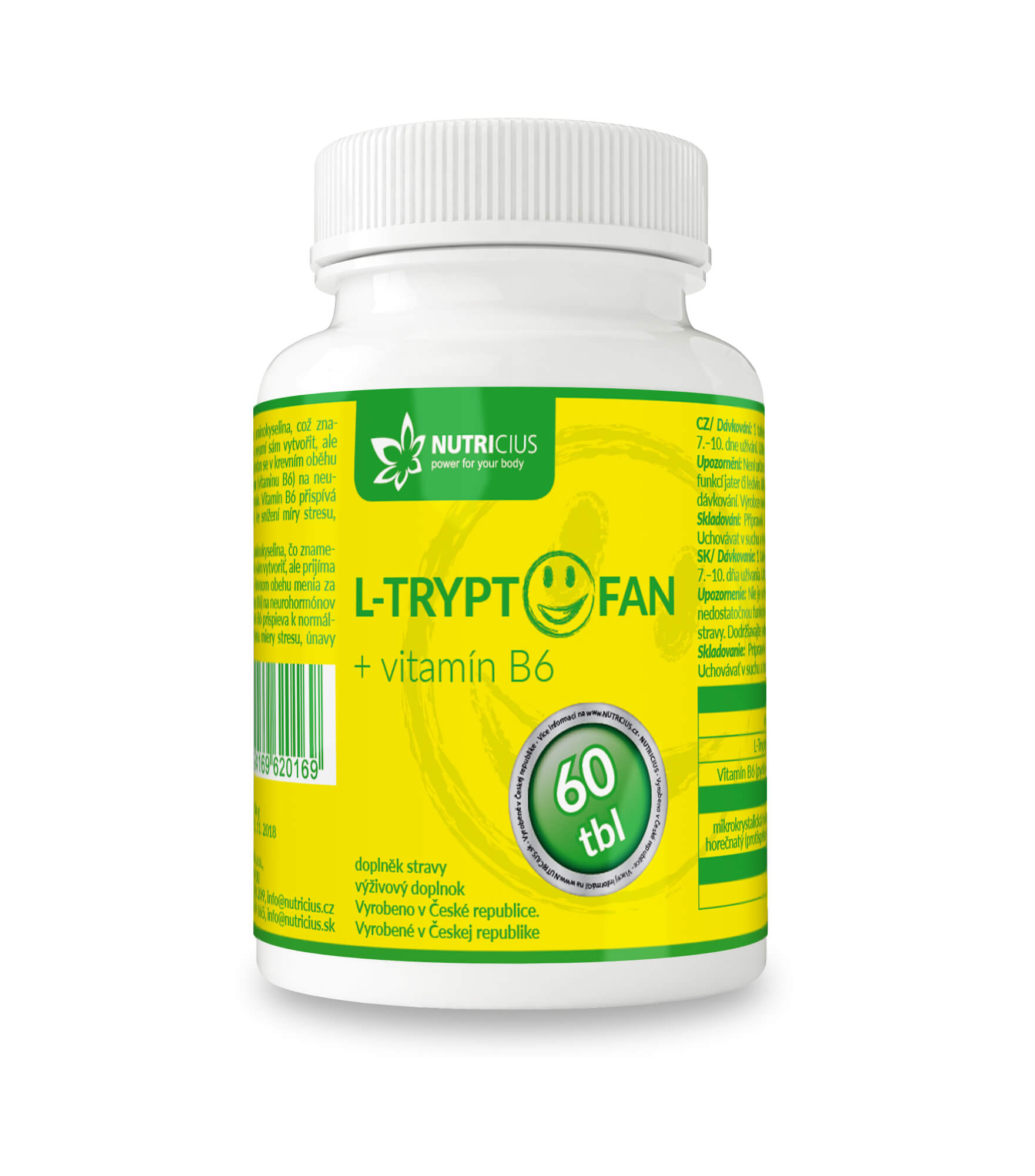 Zobrazit detail výrobku Nutricius L-Tryptofan + vitamín B6 60 tbl. + 2 měsíce na vrácení zboží