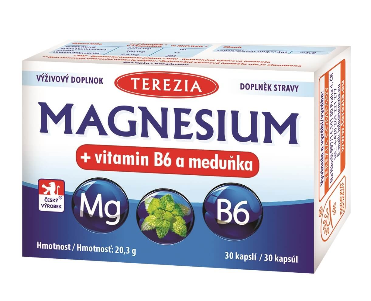 Zobrazit detail výrobku Terezia Company Magnesium + vitamin B6 a meduňka 30 kapslí + 2 měsíce na vrácení zboží